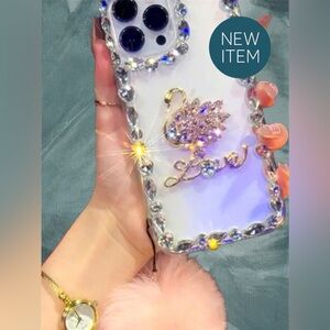 iPhone 14 Swarovski Swan Crystals case
